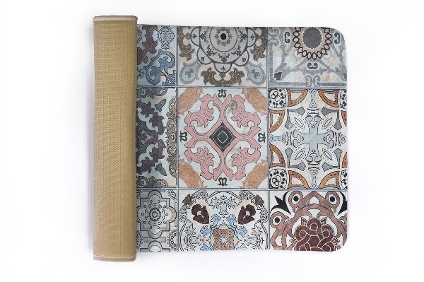 Tapijt Tegels met florale en geometrische motieven