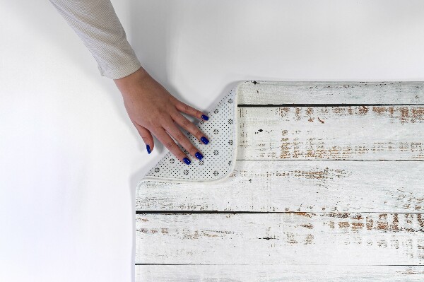 Tapijt Houten planken wit