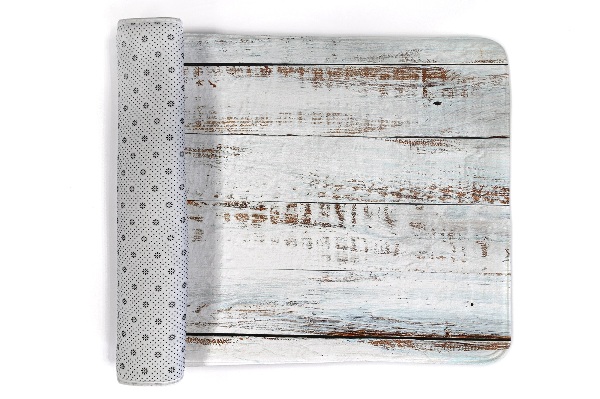 Tapijt Houten planken wit
