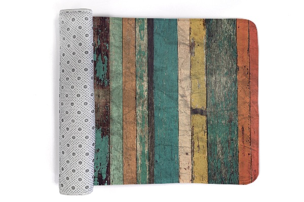 Tapijt Verticale houten planken