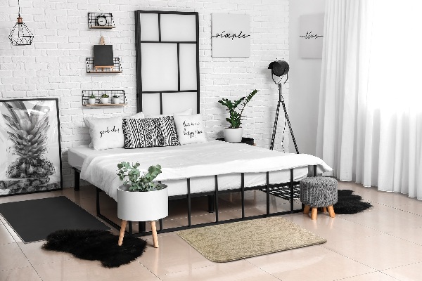 Tapijt Beige bladeren