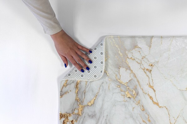 Tapijt Marmer motief in beige tinten