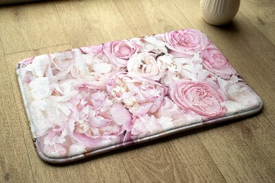 Tapijt Roze en witte pioen bloemen