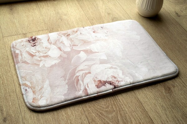 Tapijt Bloemen in roze en witte tinten