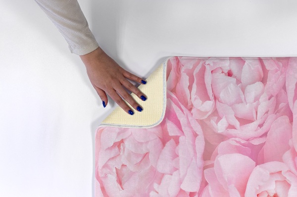 Tapijt Roze pioen bloemen