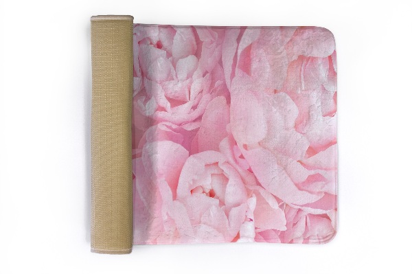 Tapijt Roze pioen bloemen