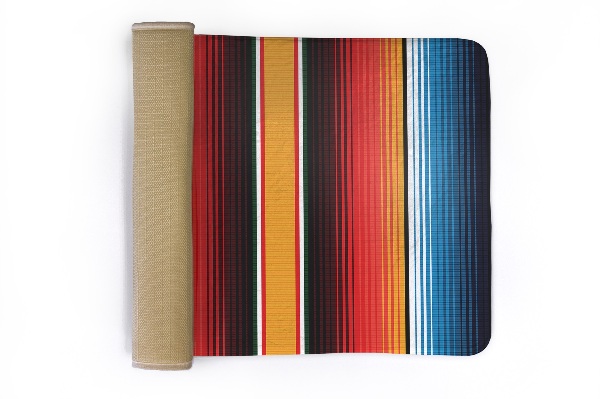 Tapijt Gekleurde horizontale strepen in Mexicaanse stijl