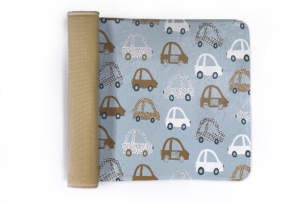 Vloerkleed Auto's op een patroon