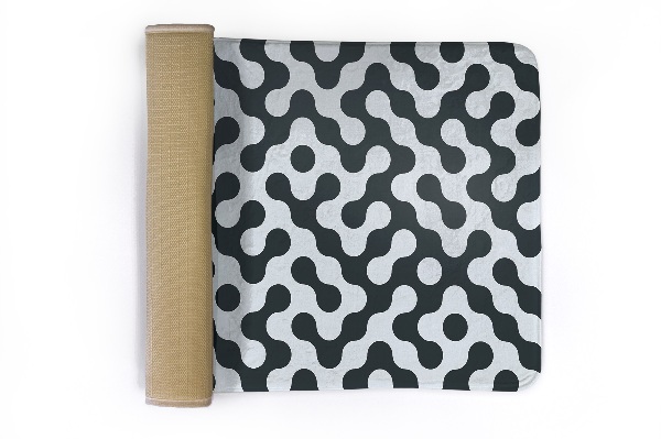 Vloerkleed Abstract patroon met stippen en lijnen
