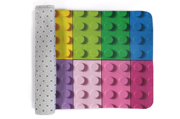 Vloerkleed Gekleurde blokjes vergelijkbaar met LEGO