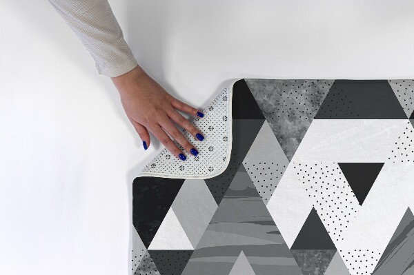 Vloerkleed Geometrische zwart-witte driehoeken