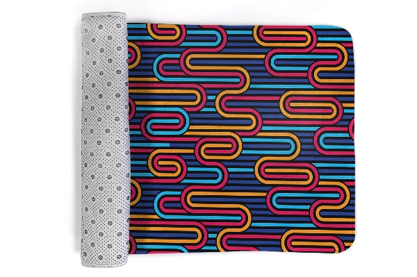 Vloerkleed Kleurrijke retro geometrische patronen