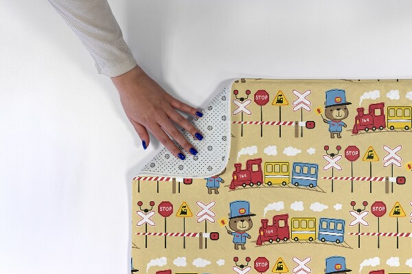 Vloerkleed Trein en teddybeer