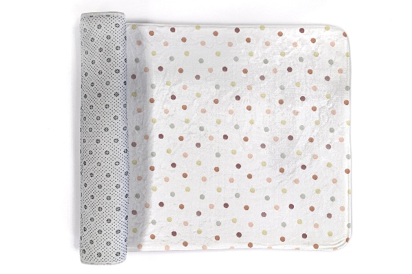 Vloerkleed Gekleurde stippen op een witte achtergrond