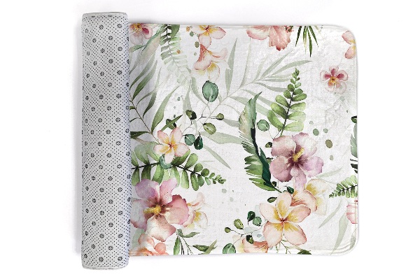 Vloerkleed Bloemenmotief met bladeren en bloemen
