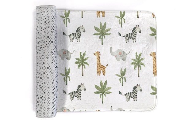 Vloerkleed Safari dieren en tropische planten