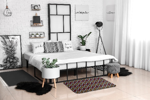 Vloerkleed Zigzag patroon in stof