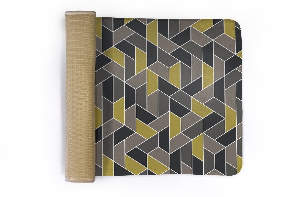 Vloerkleed Geometrisch patroon met gekleurde ruitjes