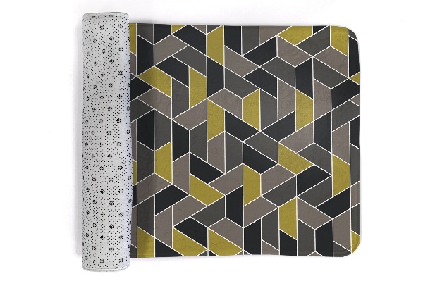 Vloerkleed Geometrisch patroon met gekleurde ruitjes