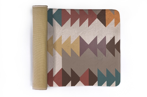 Vloerkleed Gekleurde zigzag en driehoeken