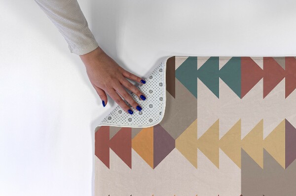 Vloerkleed Gekleurde zigzag en driehoeken