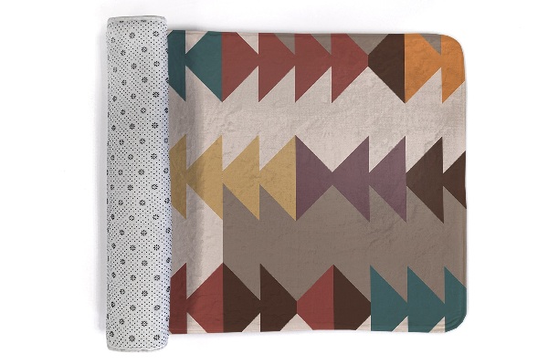 Vloerkleed Gekleurde zigzag en driehoeken