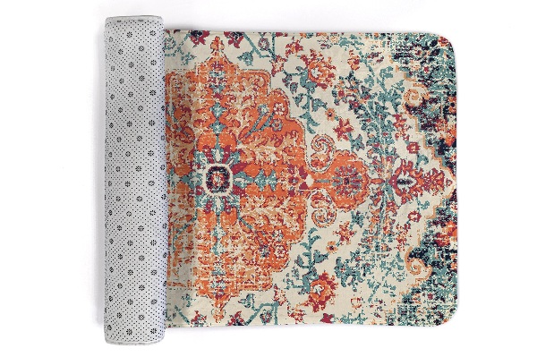 Vloerkleed Oosterse symmetrische bloemenpatroon