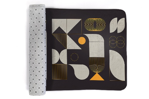 Vloerkleed Abstracte geometrische vormen en lijnen