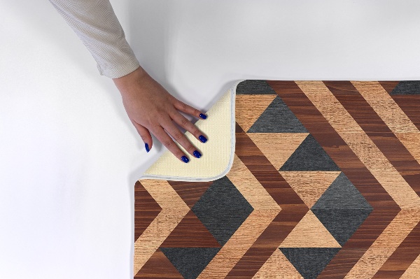Vloerkleed Geometrisch houten patroon