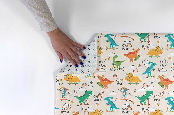 Vloerkleed Dinosaurussen op voertuigen