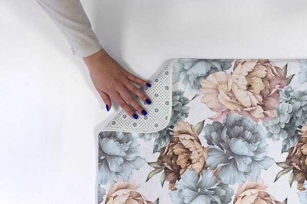 Vloerkleed Bloemenpatroon met pioenrozen en hortensia's