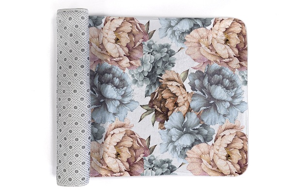 Vloerkleed Bloemenpatroon met pioenrozen en hortensia's