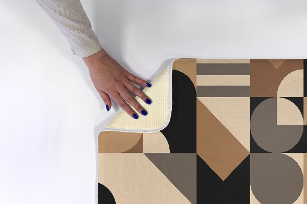 Vloerkleed Geometrische vormen in neutrale kleuren