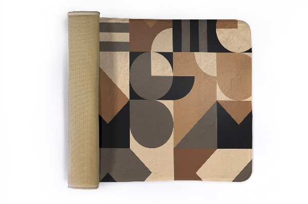 Vloerkleed Geometrische vormen in neutrale kleuren