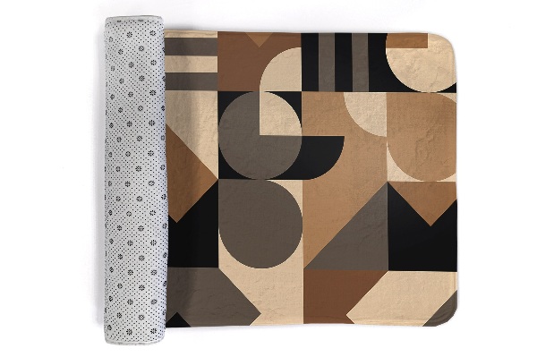 Vloerkleed Geometrische vormen in neutrale kleuren