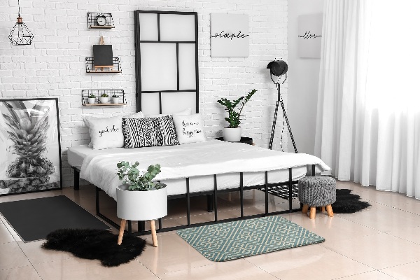 Vloerkleed Geometrisch patroon met vierkanten
