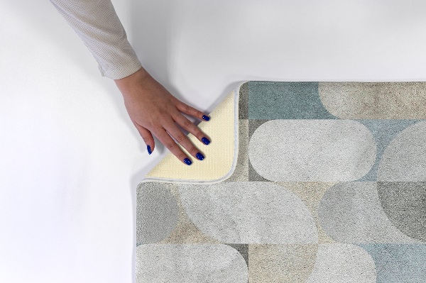 Vloerkleed Geometrisch patroon met halve cirkels en rechthoeken