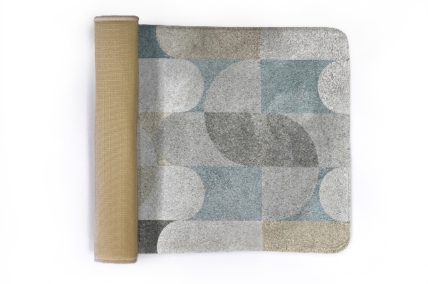 Vloerkleed Geometrisch patroon met halve cirkels en rechthoeken