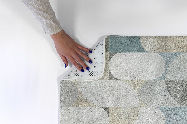 Vloerkleed Geometrisch patroon met halve cirkels en rechthoeken