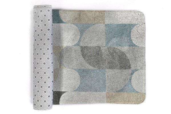 Vloerkleed Geometrisch patroon met halve cirkels en rechthoeken
