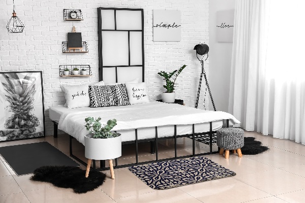 Vloerkleed Geometrisch bloemenpatroon in arabesk stijl