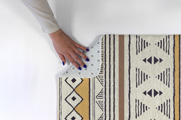 Vloerkleed Geometrisch patroon met driehoeken en lijnen