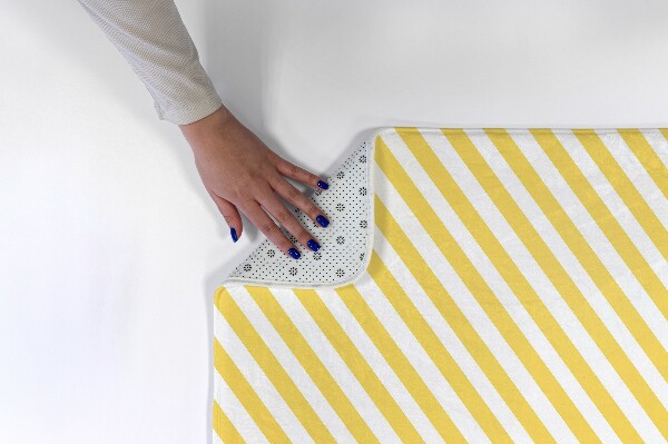 Vloerkleed Gele diagonale strepen