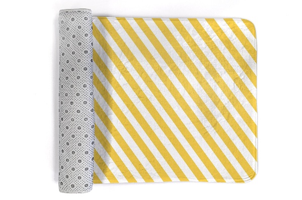 Vloerkleed Gele diagonale strepen