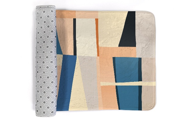 Vloerkleed Abstracte geometrische vormen en lijnen