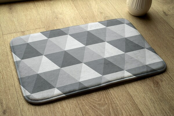 Vloerkleed Grijs geometrisch patroon met driehoeken