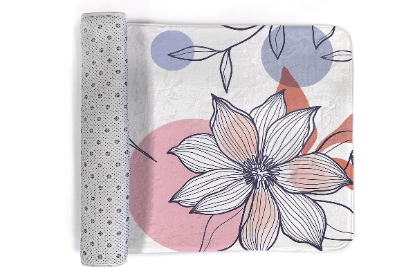 Vloerkleed Kolibrie en bloem