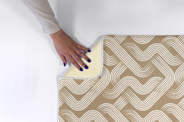 Vloerkleed Geometrisch patroon met golvende lijnen