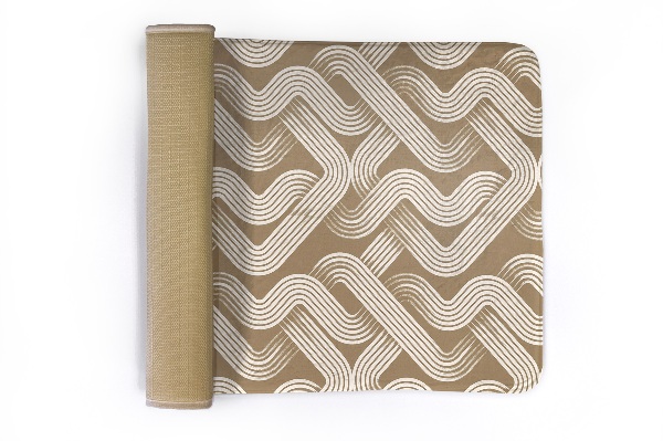 Vloerkleed Geometrisch patroon met golvende lijnen