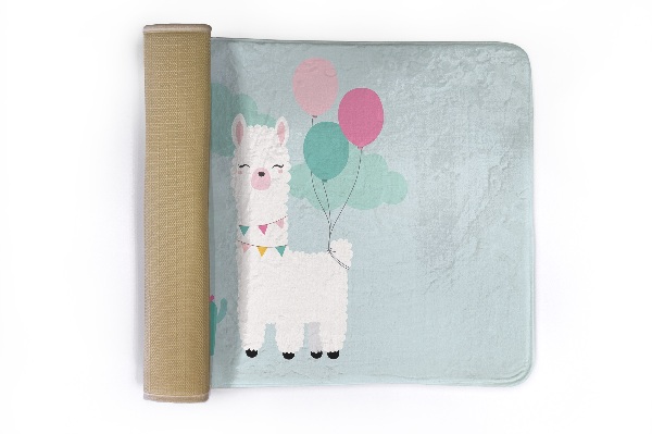 Vloerkleed Lama met ballonnen